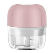 LSLJS Electric Garlic Chopper,Mini Portable Vegetable Chopper,Wireless Food Processor USB Rechargeable Kitchen Masher Food Chopper,Vegetable Cutter Kitchen Tool for Ginger, Chili, Fruit, Meat